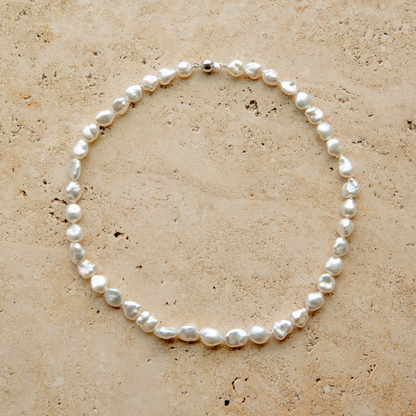 Strand Necklace Australian South Sea Cygnet Bay Keshi 8mm A 41pc 40cm 18ct White Gold