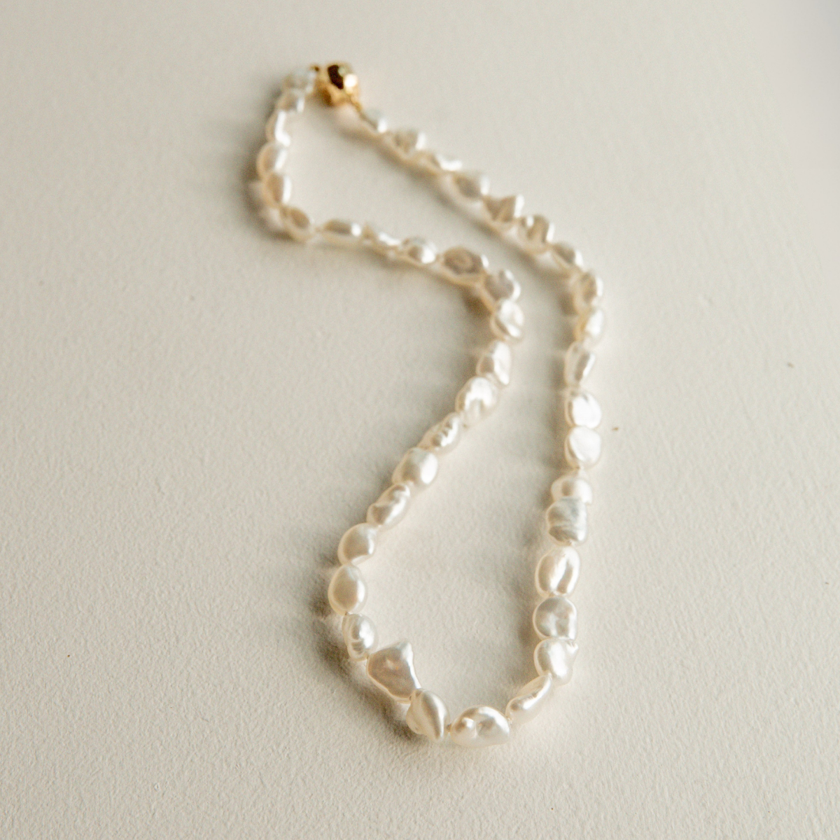 Strand Necklace Australian South Sea Cygnet Bay Keshi 7.5-8mm A 41pc 40cm 18ct Yellow Gold