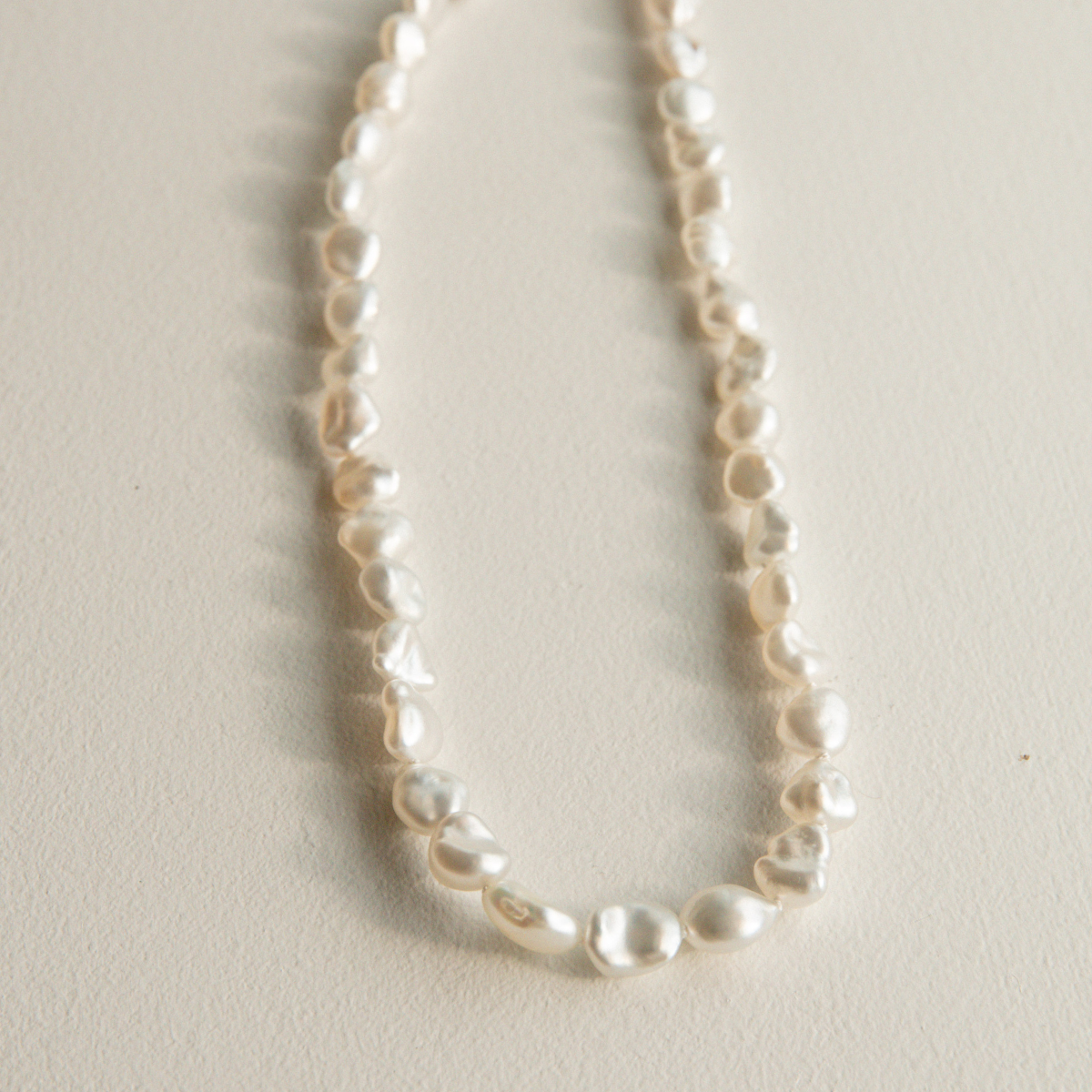 Strand Necklace Australian South Sea Cygnet Bay Keshi 8mm A 41pc 40cm 18ct White Gold