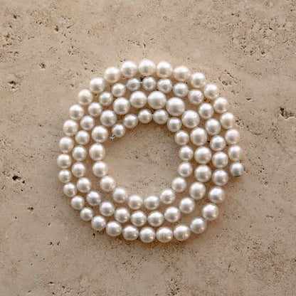 Strand Necklace & Bracelet Set Australian South Sea Cygnet Bay Drop 7.5-10.5mm A3/B2 White 83pc 78cm Stainless Steel Invisible Clasp