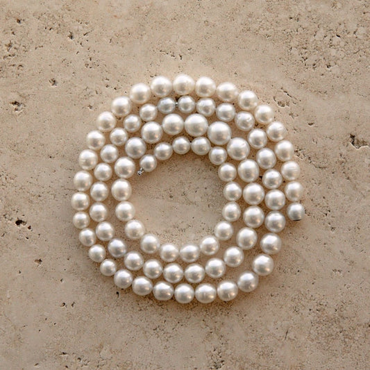 Strand Necklace & Bracelet Set Australian South Sea Cygnet Bay Drop 7.5-10.5mm A3/B2 White 83pc 78cm Stainless Steel Invisible Clasp