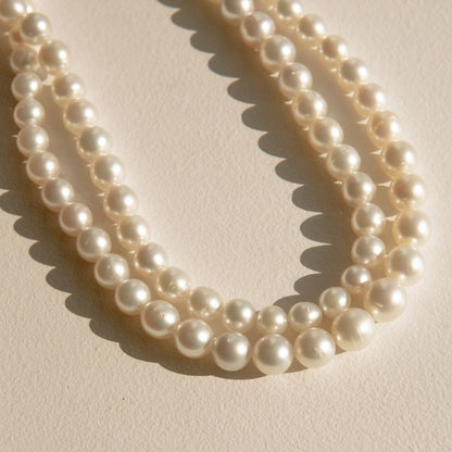 Strand Necklace & Bracelet Set Australian South Sea Cygnet Bay Drop 7.5-10.5mm A3/B2 White 83pc 78cm Stainless Steel Invisible Clasp