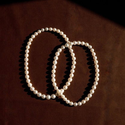 Strand Necklace & Bracelet Set Australian South Sea Cygnet Bay Drop 7.5-10.5mm A3/B2 White 83pc 78cm Stainless Steel Invisible Clasp