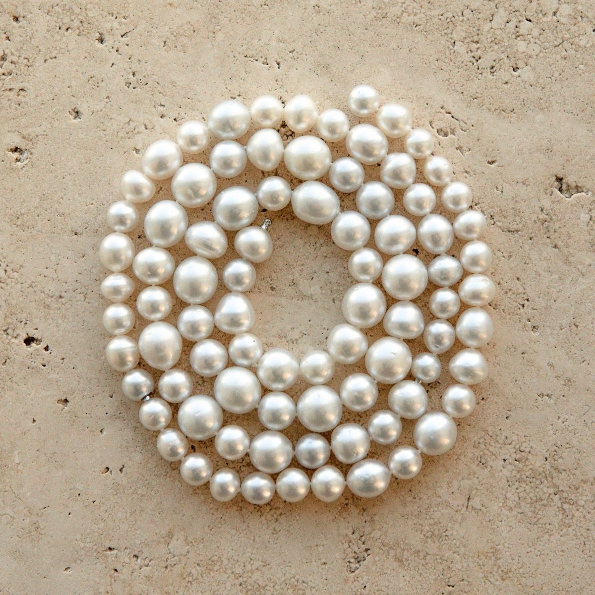 Strand Necklace & Bracelet Set Australian South Sea Cygnet Bay Mix Shape 8-12.5mm A2/B2 White 85pc 91cm Stainless Steel Invisible Clasp