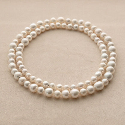 Strand Necklace & Bracelet Set Australian South Sea Cygnet Bay Mix Shape 8-12.5mm A2/B2 White 85pc 91cm Stainless Steel Invisible Clasp
