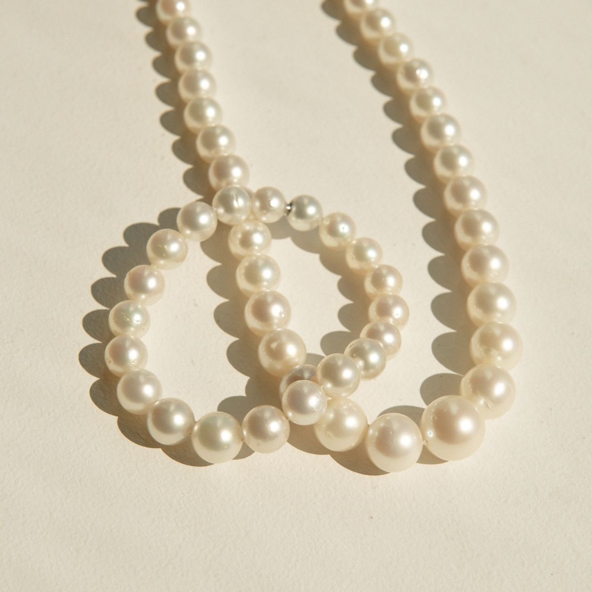 Strand Necklace & Bracelet Set Australian South Sea Cygnet Bay Round/Near Round 8-13mm A3/B2 White 59pc 57cm Stainless Steel Invisible Clasp