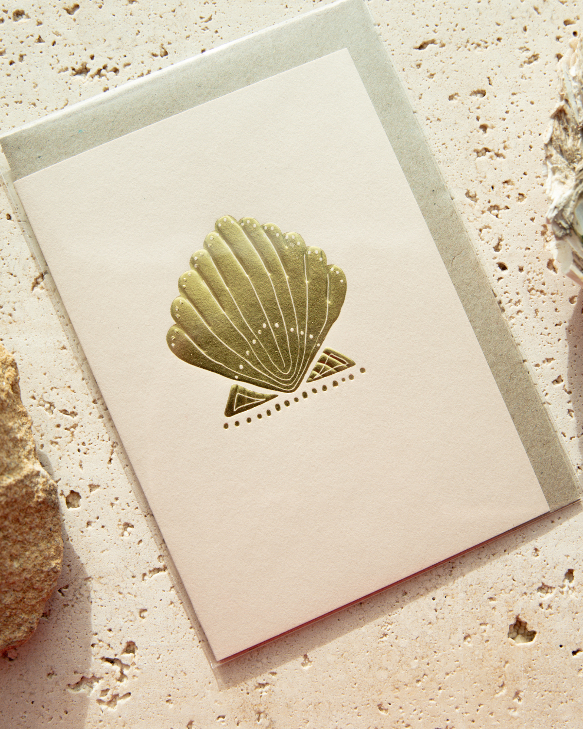 Colorful Shell Card Seashell Greeting Card | Foil Pressed Design | Pearls of Australia