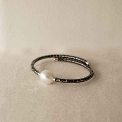 Terra Bracelet Black Australian South Sea Cygnet Bay Drop 12mm B1 Stainless Steel-Small