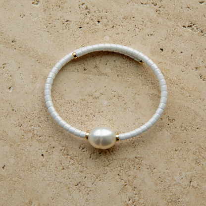 Terra Bracelet White Australian South Sea Cygnet Bay Circle 11.5mm A3 18ct Yellow Gold-Small