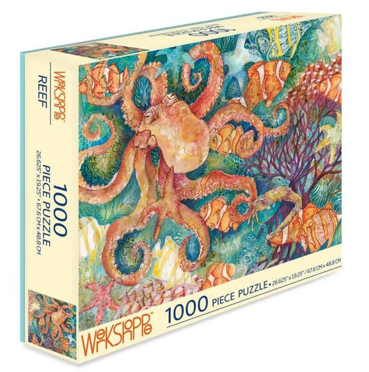  This stunning 1000-piece jigsaw puzzle showcases the intricate beauty of a coral reef, offering hours of engaging entertainment. Crafted with precision, the puzzle pieces are made from ESKA® 100% recycled board, ensuring sustainability. The non-toxic vegetable-based ink brings the colourful reef scene to life, making it a safe choice for puzzlers. Ribbon random-cut pieces guarantee a challenging and enjoyable experience.

