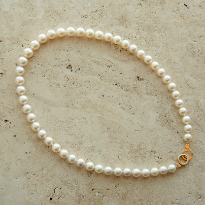 Strand Necklace Australian South Sea Cygnet Bay Near Round 9-10.5mm A3/B2 49pcs 18ct Yellow Gold Circle Clasp