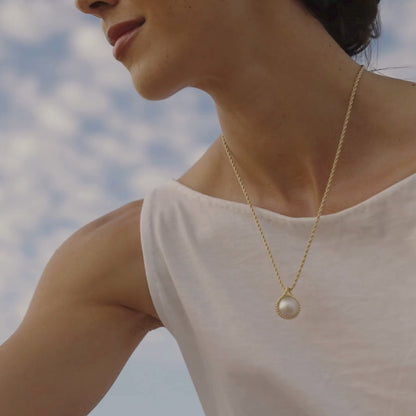 Rope Pendant Australian South Sea Mabe 15mm