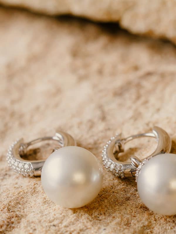 Stella Diamond Earrings South Sea White Gold
