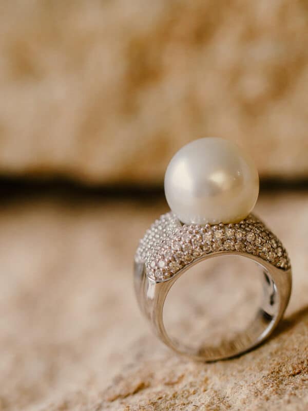 Stella Diamond Ring South Sea White Gold