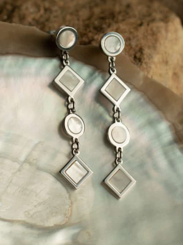 You & Me Drop Earrings from Mother of Pearl Collection
