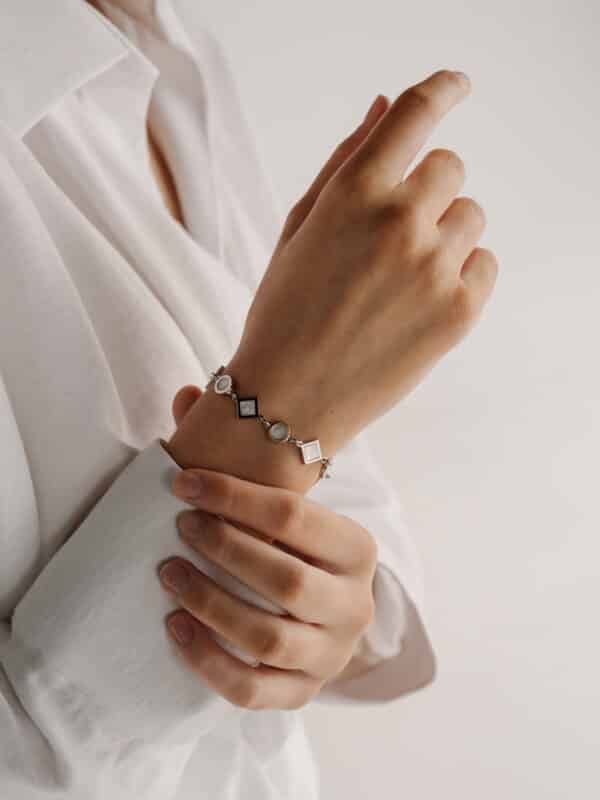 Mother of Pearl You & Me Bracelet worn by Model