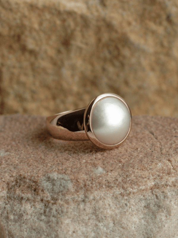 Rose Gold STC Ring with Mabe Pearl